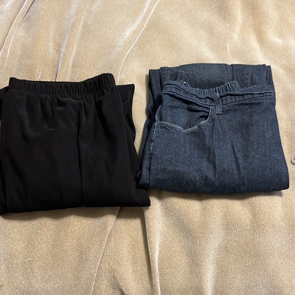 Denim and Co. from QVC Pants. Set of Two. Size 1X.